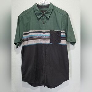 Hurley Shirt Men's Size L Green and Black.